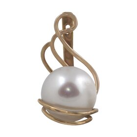 Серьги из красного золота 585° пробы с жемчугом